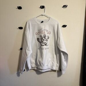 Gildan White Men's Sweater with Graphic Print
